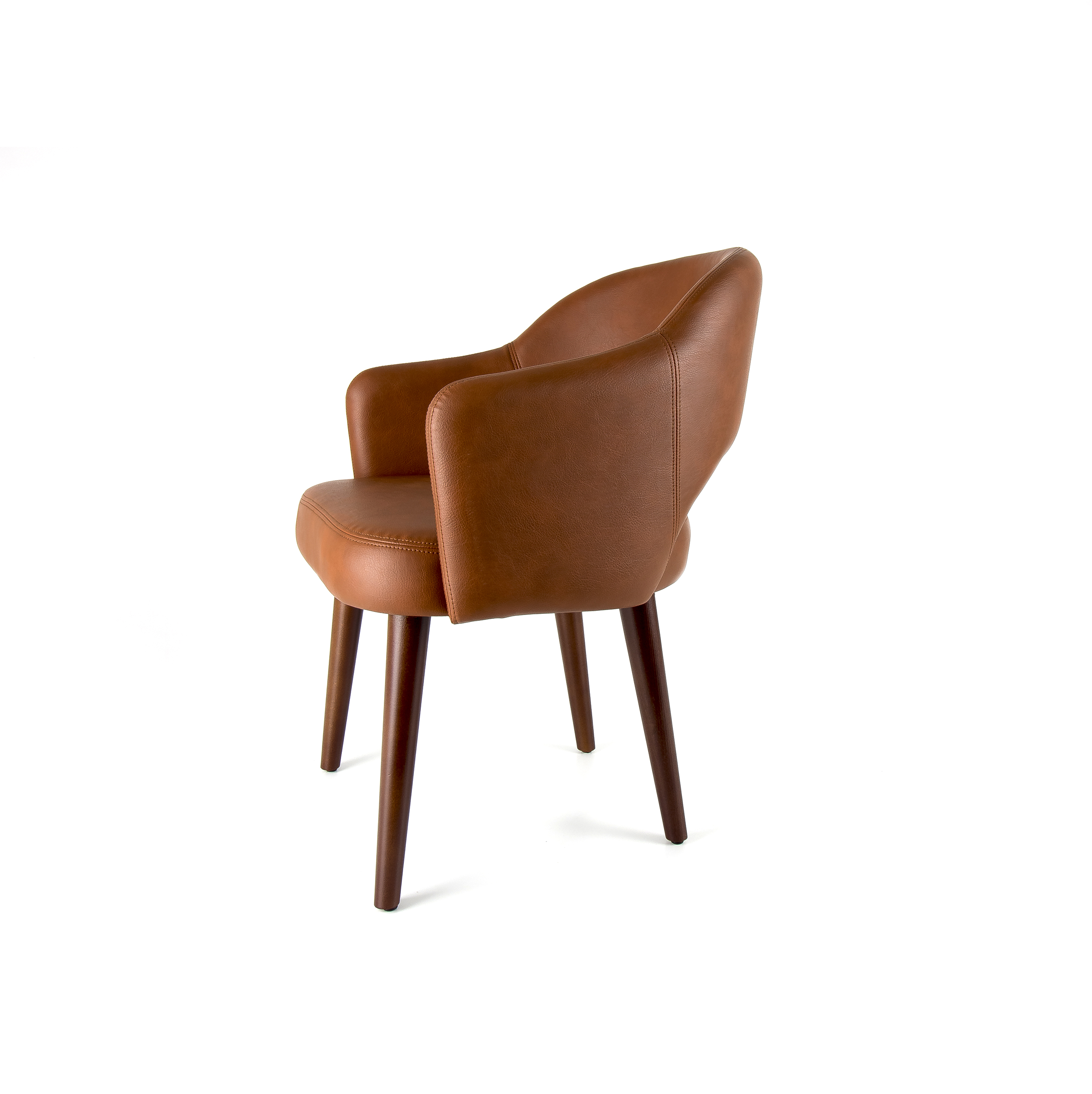 Domino leather Fixed Chair