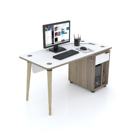 Domino Desk with Drawer