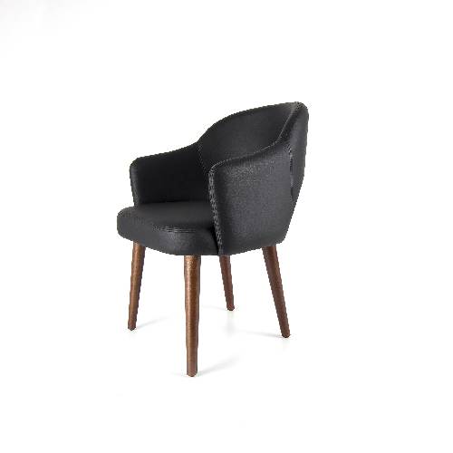 Domino leather Fixed Chair